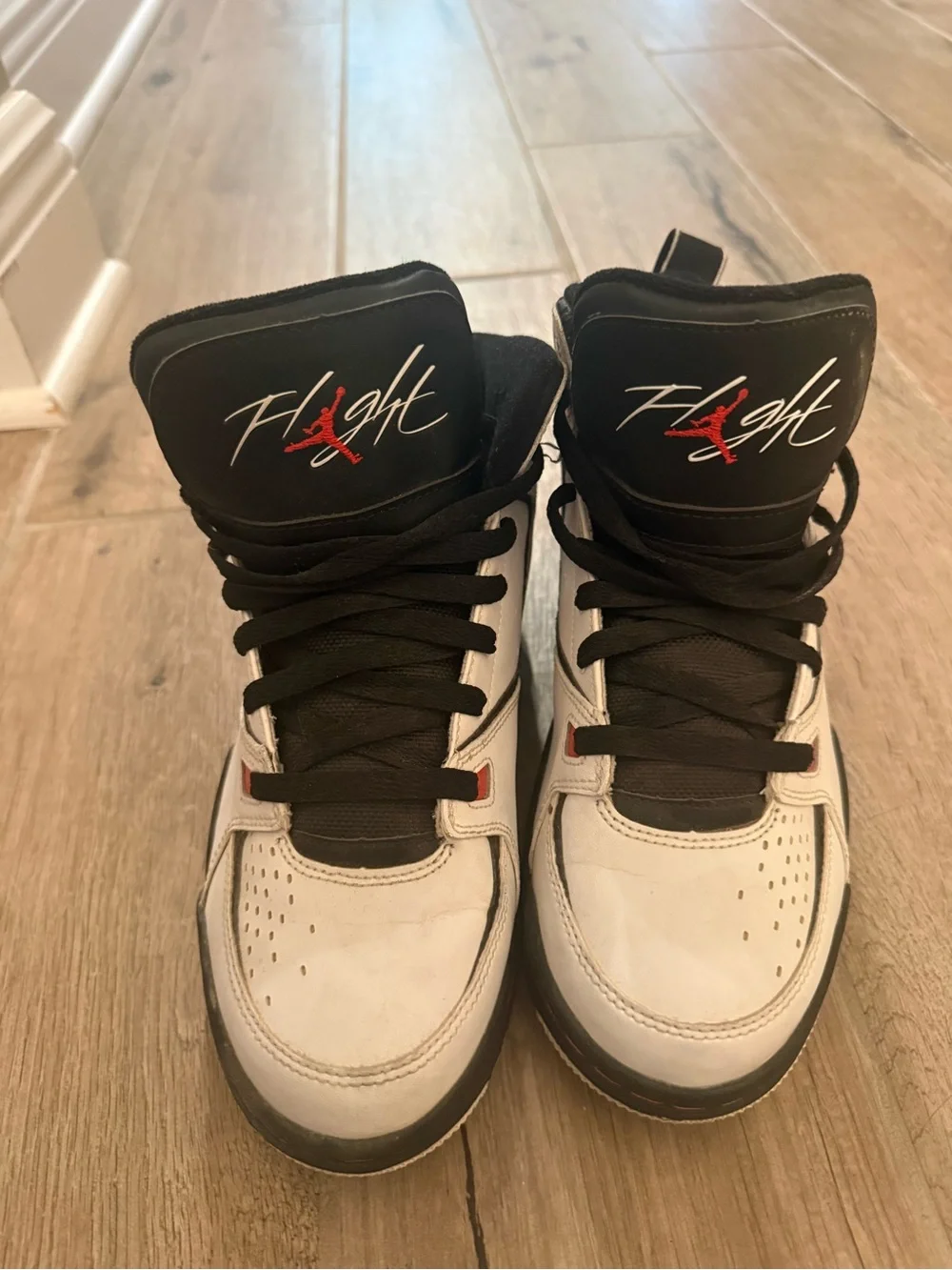 Jordan Black and White High-Top Sneakers